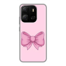 Чехол банты для Tecno Pop 7 Pro – Розовый бантик