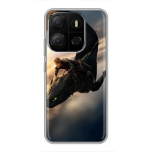 Чехол дракон Беззубик для Tecno Pop 7 Pro – Полет Беззубика