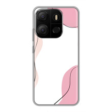 Чехол цветочный дизайн для Tecno Pop 7 Pro – Розовый фон