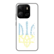 Чехол с украинским гербом на Tecno Pop 7 Pro – Герб с гимном Украины