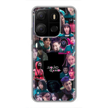 Чехол Гра в кальмара для Tecno Pop 7 Pro – Коллаж игры кальмара