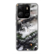 Новогодние, Праздничные Чехлы для Tecno Pop 7 Pro - 2024 год (Hello winter)