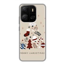 Різдвяні Чохли для Tecno Pop 7 Pro (VPrint) (Merry Christmas)