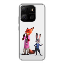 Силиконовый чехол с принтом Зоотрополіс для Tecno Pop 7 Pro – Джуди и Ник