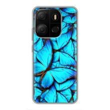 Силіконовий бампер з картинкою звірів для Tecno Pop 7 Pro (Крила метеликів)