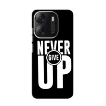 Силіконовый Чохол на Tecno Pop 7 Pro з картинкою НАЙК (Never Give UP)