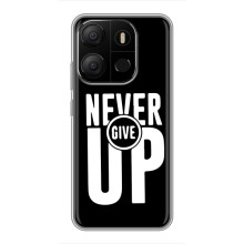 Силіконовый Чохол на Tecno Pop 7 Pro з картинкою НАЙК (Never Give UP)