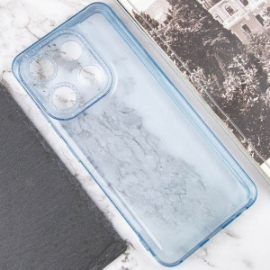 Чехол TPU Starfall Clear для Tecno Pop 7 – Голубой