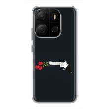 Чехлы (ART) Цветы на Tecno Pop 7 (VPrint) (Неожиданные цветы)