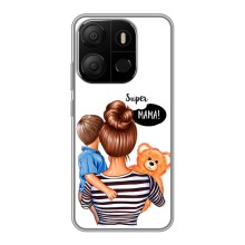 Чохол з друком для Tecno Pop 7 - (Мама з дитинкою) (AlphaPrint) (Мама з синочком)