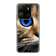 Чехлы с Котиками для Tecno Pop 7 (VPrint) (Глаз кота)