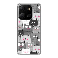 Чехлы с Котиками для Tecno Pop 7 (VPrint) (Рисованные котики)