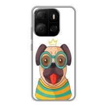 Бампер для Tecno Pop 7 с картинкой "Песики" (Собака Король)
