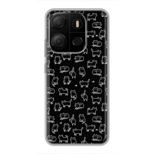 Чехол с принтом для Tecno Pop 7 (AlphaPrint) Модные коты (Меленькие котики)