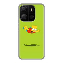 Чехол с Симпсонами для Tecno Pop 7 (VPrint) (Барт Симпсон)