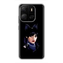 Чехлы Венсдей на Tecno Pop 7 Уэнсдей (AlphaPrint) (серьезная Уэнздей)