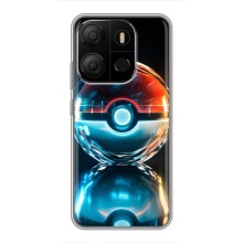 Чехол с Пикачу на Tecno Pop 7 (Мяч Пикачу)