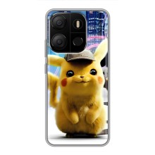 Чехол с Пикачу на Tecno Pop 7 (Пикачу в городе)