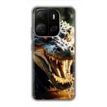 Чехол с картинкой «Хищники» для Tecno Pop 7 – Крокодил