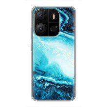 Мраморный чехол на Tecno Pop 7 (VPrint) (Голубой мрамор)