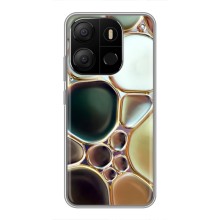 Мраморный чехол на Tecno Pop 7 (VPrint) (Радужный Мрамор)