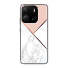 Мраморный чехол на Tecno Pop 7 (VPrint) (Тройной мрамор)