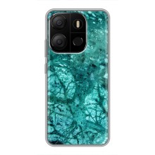 Мраморный чехол на Tecno Pop 7 (VPrint) (Зеленый мрамор)