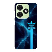 Чехлы Адидас для Tecno Pop 8 (AlphaPrint) (Синий Адидас)