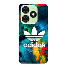 Чехлы Адидас для Tecno Pop 8 (AlphaPrint) (Яркий Адидас)