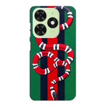 Чехлы ГУЧЧИ для Техно ПОП 8 (AlphaPrint) (Gucci змия)
