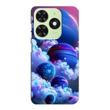 Чехлы КОСМОС для Tecno Pop 8 – Синие планеты