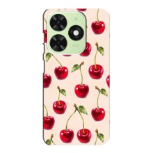Чехлы с Фруктами для Tecno Pop 8 (VPrint) (Вишня)