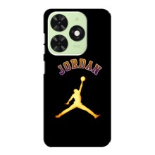 Чехлы для Tecno Pop 8 - с картинкой JORDAN (AlphaPrint) (Jordan Gold)