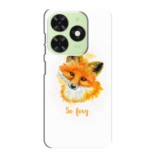 Чехлы с картинкой Лисички для Tecno Pop 8 (VPrint) (Девочка Лиса)