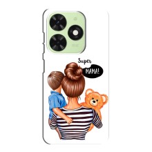 Чехол с печатью для Tecno Pop 8 - (Мама с ребенком) (AlphaPrint) (Мама с сыном)