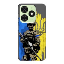 Чехлы с картинкой ЗСУ для Tecno Pop 8 (AlphaPrint) (АРТ солдат)