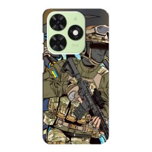 Чехлы с картинкой ЗСУ для Tecno Pop 8 (AlphaPrint) (Воин ВСУ)