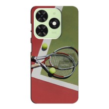 Чехлы с принтом Спортивная тематика для Tecno Pop 8 – Ракетки теннис