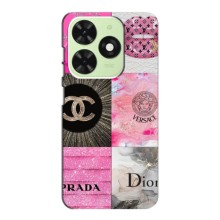 Чохол (Dior, Prada, YSL, Chanel) для Tecno Pop 8 – Модніца