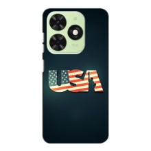 Чехол Флаг USA для Tecno Pop 8 (USA)
