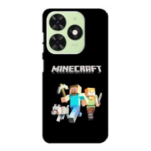 Чехол Майнкрафт на Tecno Pop 8 (AlphaPrint) Minecraft (герои Minecraft)