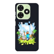 Чехол Майнкрафт на Tecno Pop 8 (AlphaPrint) Minecraft (персонажи Minecraft)