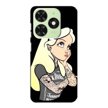 Чехол с печатью для Tecno Pop 8 - (Мода) (AlphaPrint) (Девочка в тату)