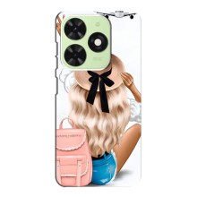 Чехол с печатью для Tecno Pop 8 - (Мода) (AlphaPrint) (Путешествие)
