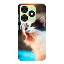Чехол на Техно ПОП 8 с Котами (VPrint) (Котик с бабочкой)