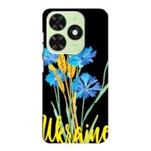 Чохол на Tecno Pop 8 (Український дизайн) (Україна в квітах)