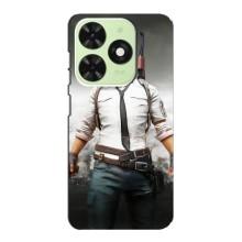 Силиконовый чехол с картинкой "Герой Pubg" на Tecno Pop 8 – Пабг