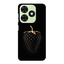 Чехол с изображением  вкусной еды для Tecno Pop 8 – Чёрная клубника