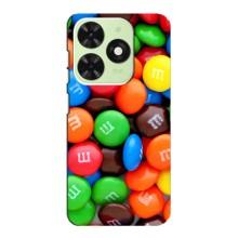 Чехол с изображением  вкусной еды для Tecno Pop 8 – Разноцветные M&M'S