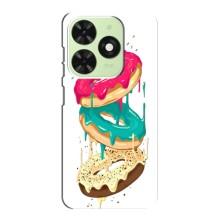Чехол с изображением  вкусной еды для Tecno Pop 8 – Сочные пончики